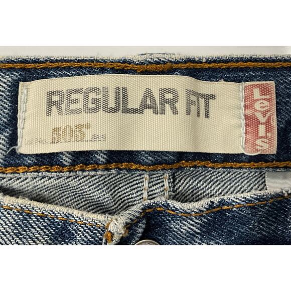 Levi's 505 Size 33x30 Men's Regular Fit Stone Washed Denim Jeans - Picture 6 of 10